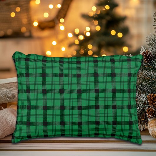 緑と黒の居心地の良いプレイス アクセントクッション