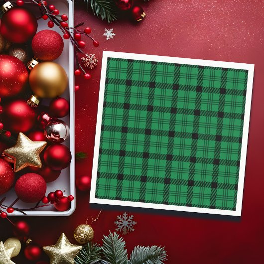 緑と黒の居心地の良いプレイス スタンダードカクテルナプキン