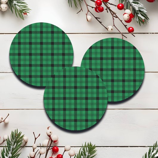 緑と黒の居心地の良いプレイス ラウンドシール