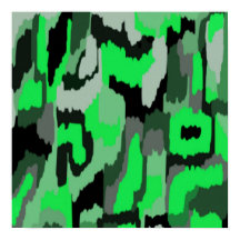 緑と黒の抽象芸術アート