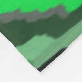 緑と黒の抽象芸術 フリースブランケット (角)