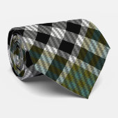 緑と黒の格子模様のネクタイ ネクタイ (ロール)