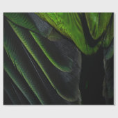 緑と黒の格子縞の織物 ラッピングペーパー (フラット)