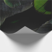 緑と黒の格子縞の織物 ラッピングペーパー (角)