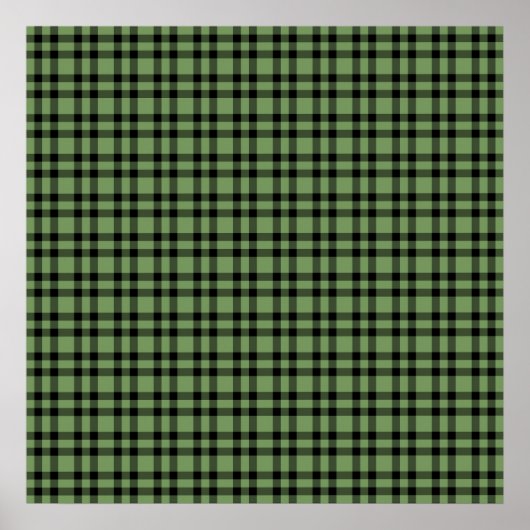 緑と黒の格子縞模様 ポスター (正面)