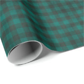 緑と黒の格子縞 ラッピングペーパー (ロールコーナー)