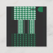 緑と黒の模様で、中央に木がある ロイヤリティカード (裏面)