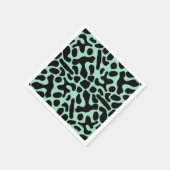 緑と黒の毒ダーツカエル スタンダードカクテルナプキン (角)