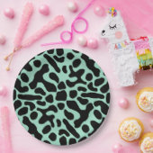 緑と黒の毒ダーツカエル ペーパープレート (パーティー)