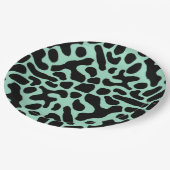 緑と黒の毒ダーツカエル ペーパープレート (アングル)