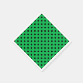緑と黒の水玉模様 スタンダードカクテルナプキン (角)