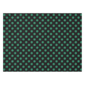 緑と黒の水玉模様 テーブルクロス (正面(横))