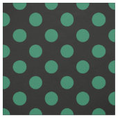緑と黒の水玉模様 ファブリック (見本)