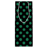 緑と黒の水玉模様 ワインギフトバッグ (裏面)