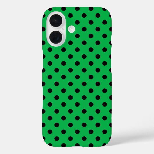 緑と黒の水玉模様 Case-Mate iPhoneケース (裏面)