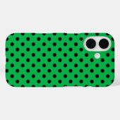 緑と黒の水玉模様 Case-Mate iPhoneケース (裏面 (横))