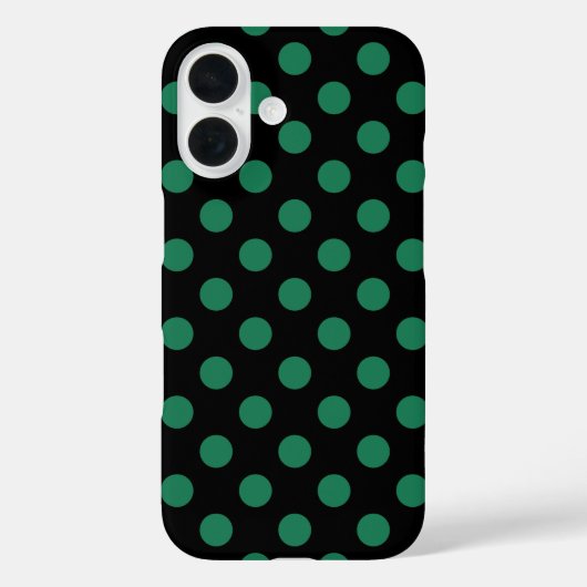 緑と黒の水玉模様 Case-Mate iPhoneケース (裏面)