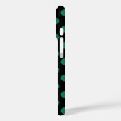 緑と黒の水玉模様 Case-Mate iPhoneケース (裏面 / 左)