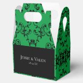 緑と黒の渦巻きゴシッ結婚クス フェイバーボックス (オープン)