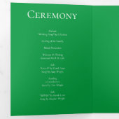 緑と黒の渦巻きゴシッ結婚クス 三つ折りプログラム (内部最初)