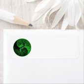 緑と黒の生命の木陰陽 ラベル (インサイチュ)