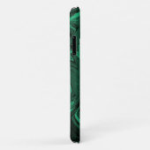 緑と黒の白い大理石 Case-Mate iPhoneケース (裏面/右)