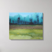 緑と黒の神秘的な風光明媚な森林風景 キャンバスプリント (正面)