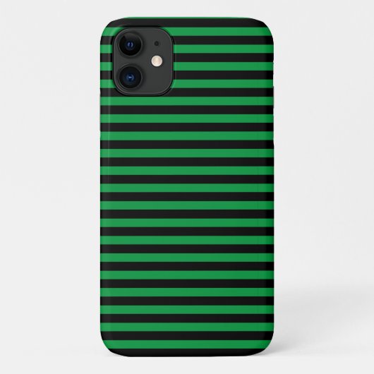 緑と黒の縦ストライプ列 Case-Mate iPhoneケース (裏面)