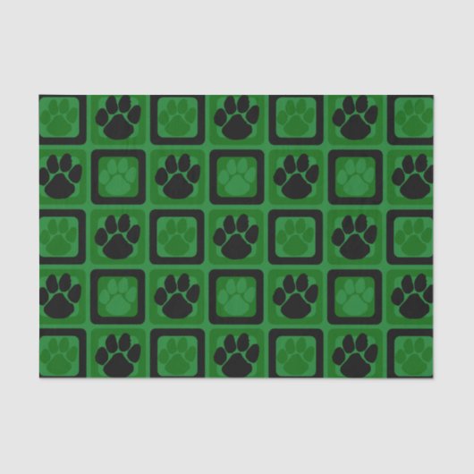 緑と黒の繰り返し印刷 薄葉紙 (正面)