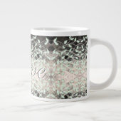 緑と黒の美しい葉のマグカップ ジャンボコーヒーマグカップ (右)