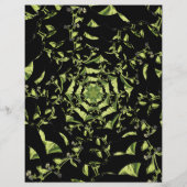 緑と黒の自然フラクタルスクラップブック紙 (裏面)