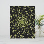 緑と黒の自然フラクタルスクラップブック紙 (スタンド正面)