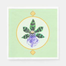 緑と黒の花びら蘭 スタンダードランチョンナプキン