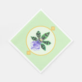 緑と黒の花びら蘭 スタンダードランチョンナプキン (角)