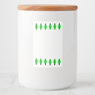 緑と黒の食品ラベルのアートデコ要素 フードラベル