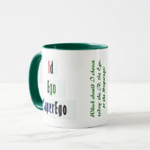 緑と黒のID、エゴ、超心理学 マグカップ (正面左)