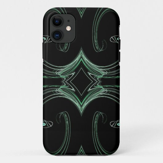 緑と黒のiPhone 5カスタムケース – メイトID Case-Mate iPhoneケース (裏面)