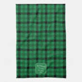 緑と黒 – 居心地の良いプレイス キッチンタオル (縦)