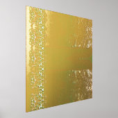 緑とoの美しくデザインされたインディアンスカーフ 箔ポスター (レイダウン)