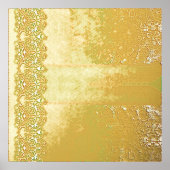 緑とoの美しくデザインされたインディアンスカーフ 箔ポスター (正面)