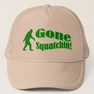 緑によって行くsquatchinのスローガンの文字 キャップ