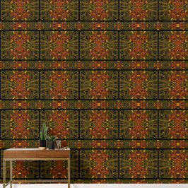 緑にオレンジ色の花 壁紙