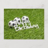 緑にハッピーバースデーの言葉  ポストカード (正面)