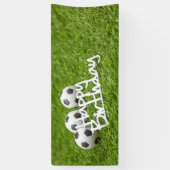 緑にハッピーバースデーの言葉  横断幕 (縦)