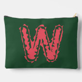 緑にピンクがぶつかり合う不気味なモノグラム アクセサリーポーチ (裏面)