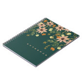 緑にピンクとオレンジの花 ノートブック (左側)