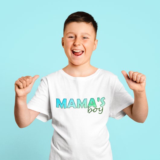 緑にマッチするママの男の子ボーイのTシャツ Tシャツ