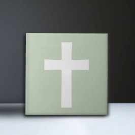 緑に交差 タイル