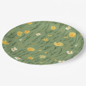 緑に咲く夏の野草 ペーパープレート (アングル)