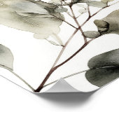 緑に囲まれたエレガントな結婚式のシーティングチャート ポスター (角)